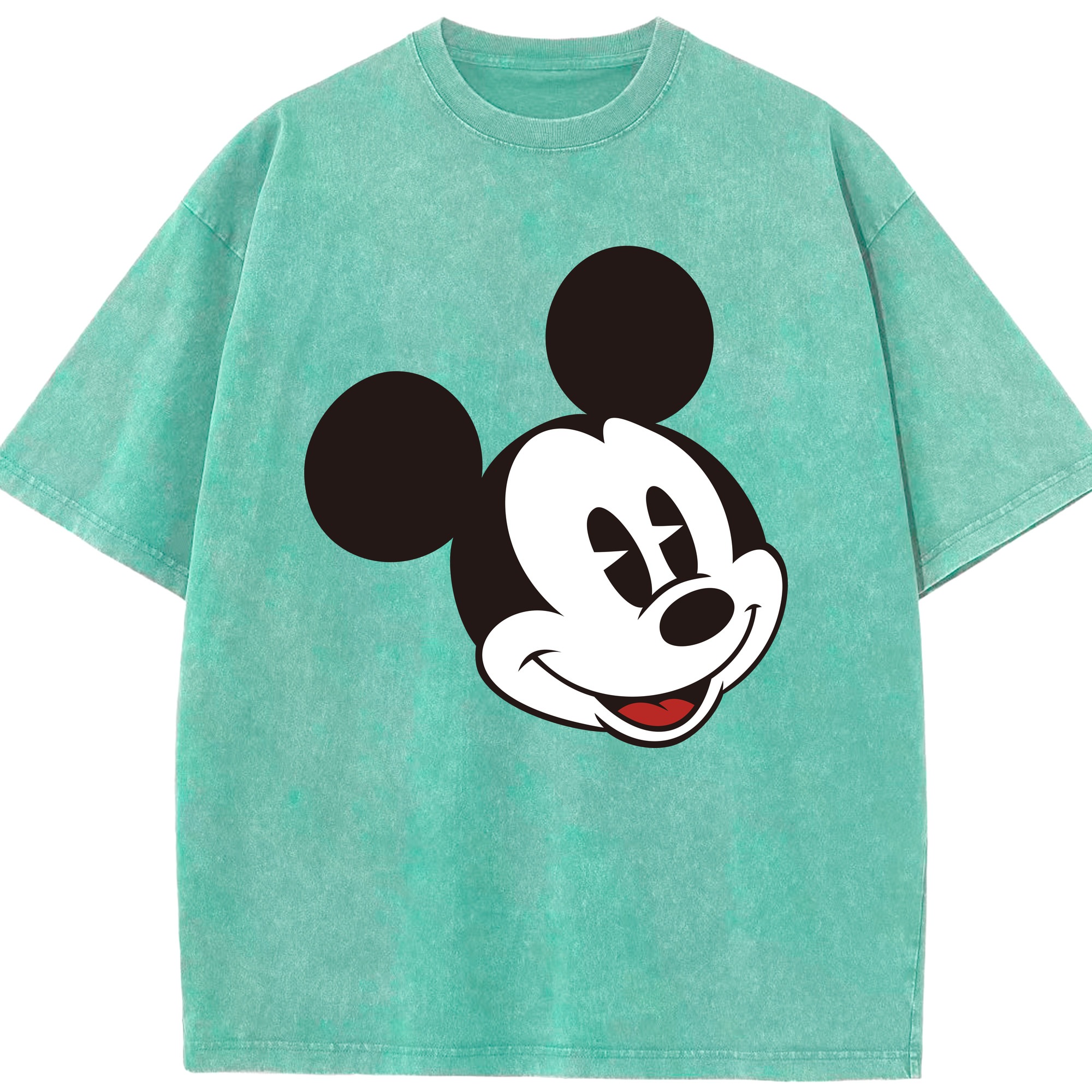 （画像用） ミッキーマウス Mickey Mouse 綿100% ヴィンテージ風 半袖Tシャツ（フロントプリント）